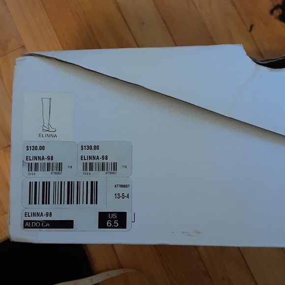 Aldo Elinna Suede OTK Stretch Boots, Black, Sz 6.5 - Picture 9 of 9